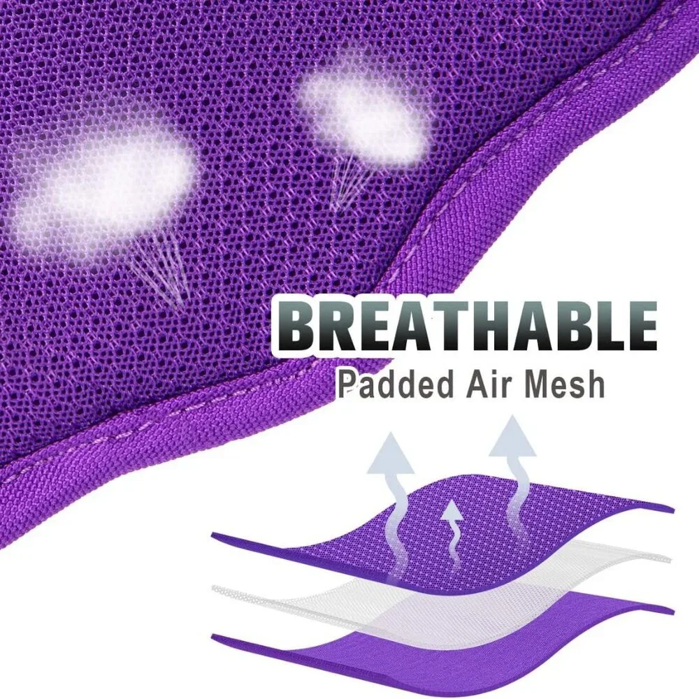 BARKBAY No Pull Dog Harness Large Reflective Dog Harness Purple Large NEW
